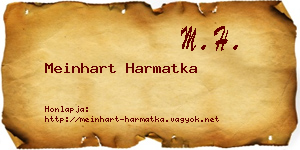 Meinhart Harmatka névjegykártya